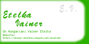 etelka vainer business card